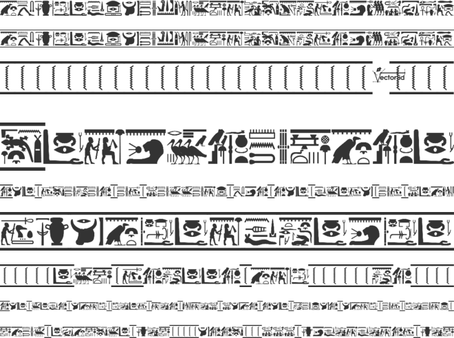 FontsVectorHIEROGLYPS font preview