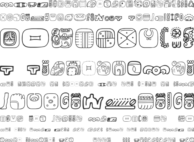 MesoAmerica Dings Four font preview