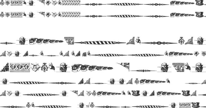 old ornaments font preview
