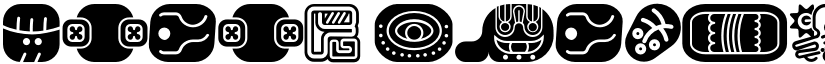 mayan glyphs fill Regular font