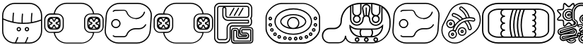 mayan glyphs outline Regular font