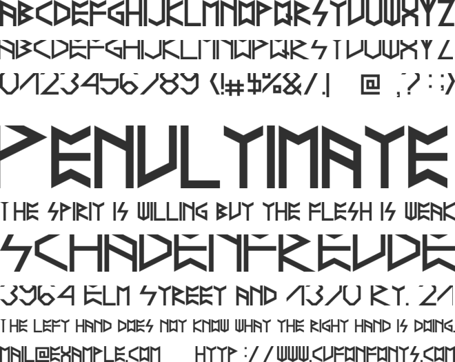 Runelike font preview