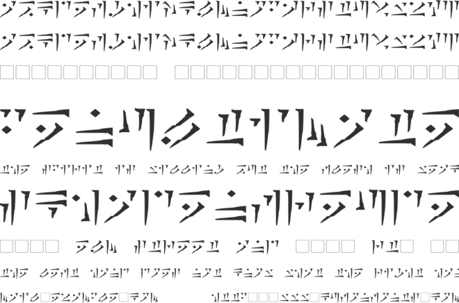 Dovahkiin font preview