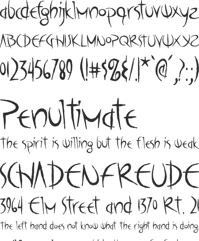 Poseidon AOE font preview