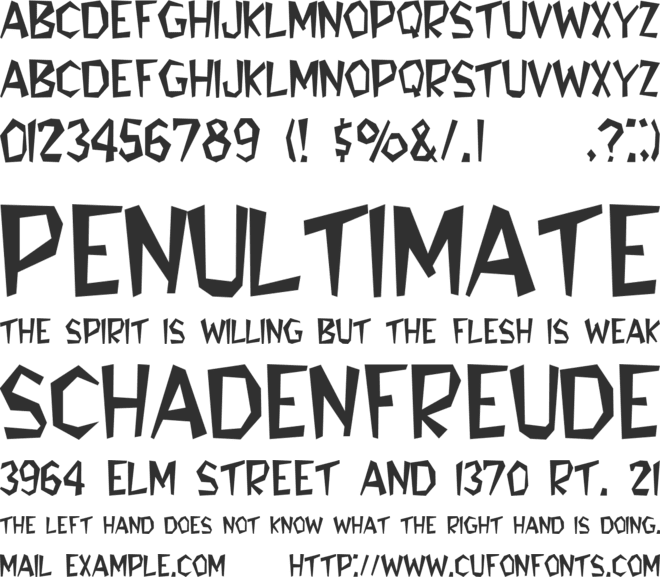 Flintstone font preview