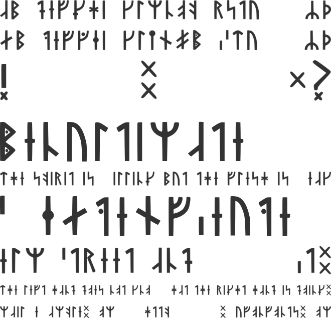 Younger Futhark Danaamyhr font preview