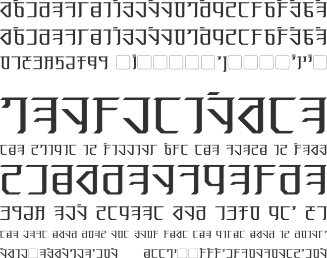 Exodite font preview