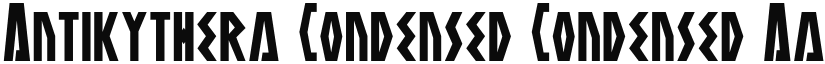 Antikythera Condensed Condensed font