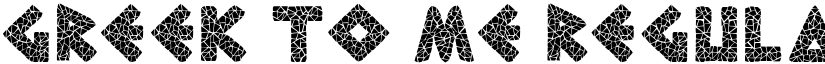 greek to me Regular font
