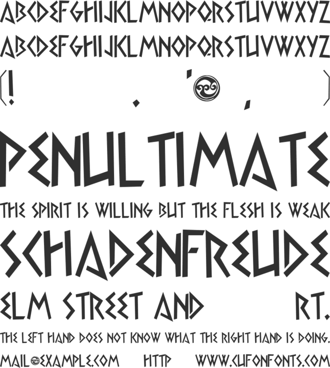 Satyr font preview