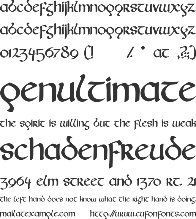 Fairies font preview