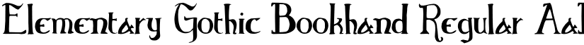 Elementary Gothic Bookhand Regular font