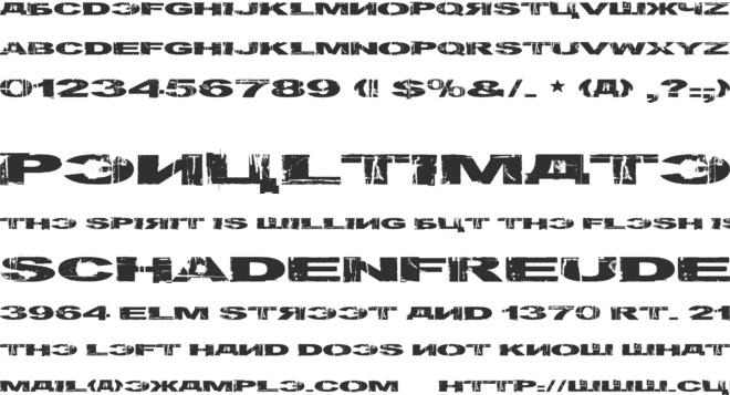 Gulag Decay font preview
