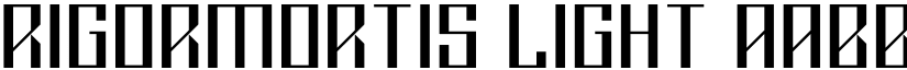 RigorMortis Light font