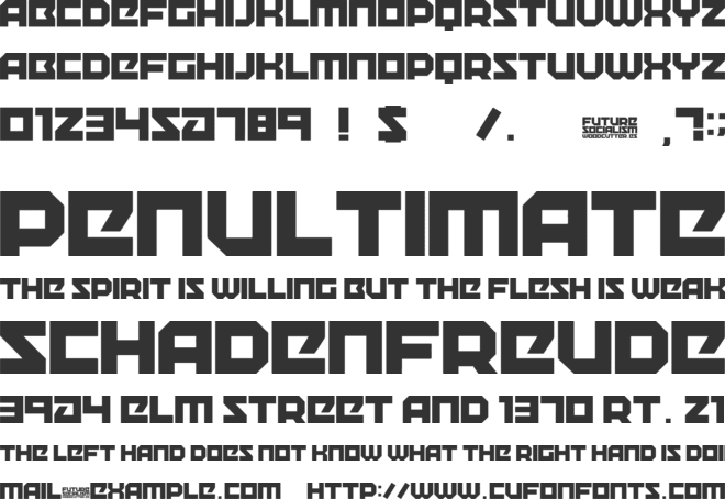 Future Socialism font preview