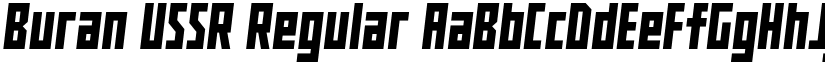 Buran USSR Regular font