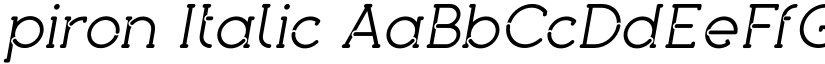 piron Italic font