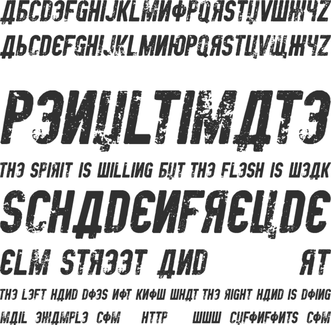 Motherland font preview