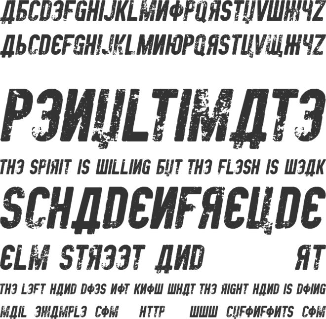 Motherland font preview