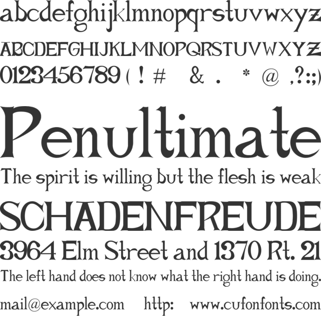 Forget Me Knot font preview