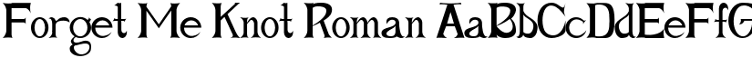 Forget Me Knot Roman font