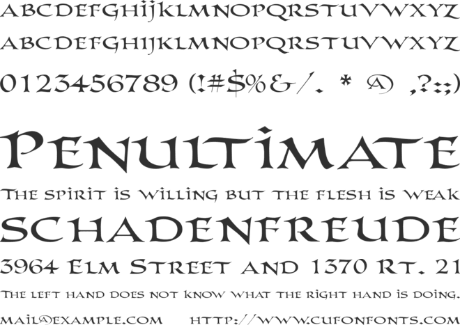PR-Columban font preview
