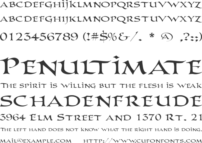 PR-Columban font preview