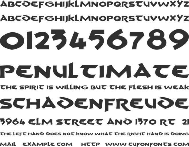 Crom font preview