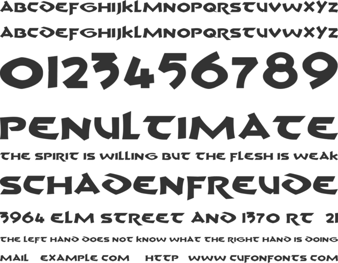 Crom font preview
