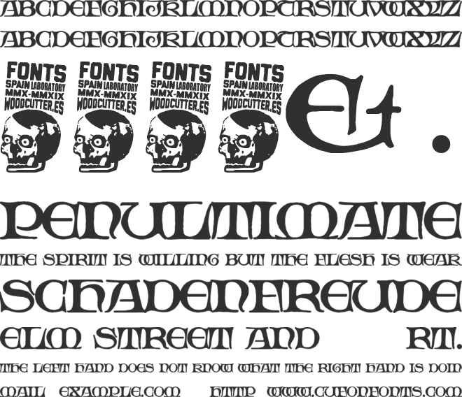 Gothic Manus font preview