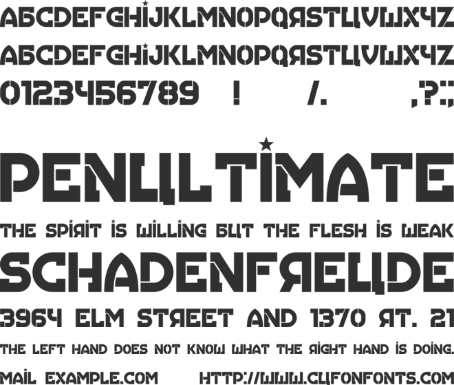 Hungaria font preview