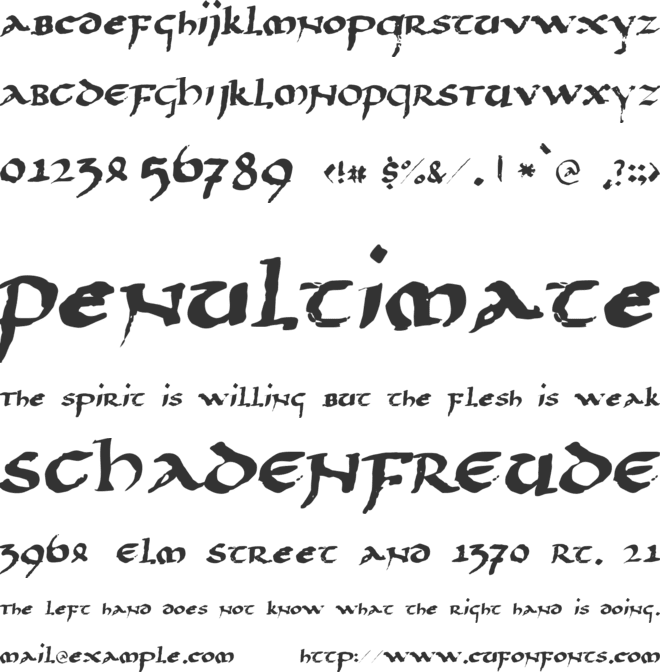 LLPaladin font preview