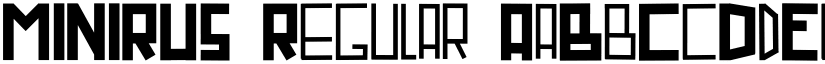 MINIRUS Regular font