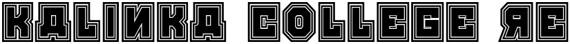 Kalinka College Regular font