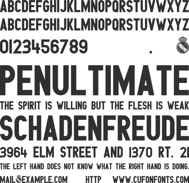 Real Madrid 2009 font preview
