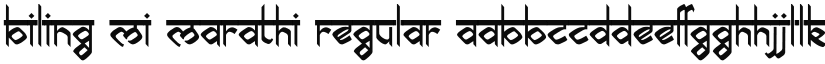 biling mi marathi Regular font