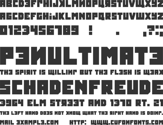 Tokarev font preview