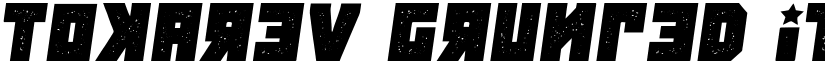Tokarev Grunged Italic font