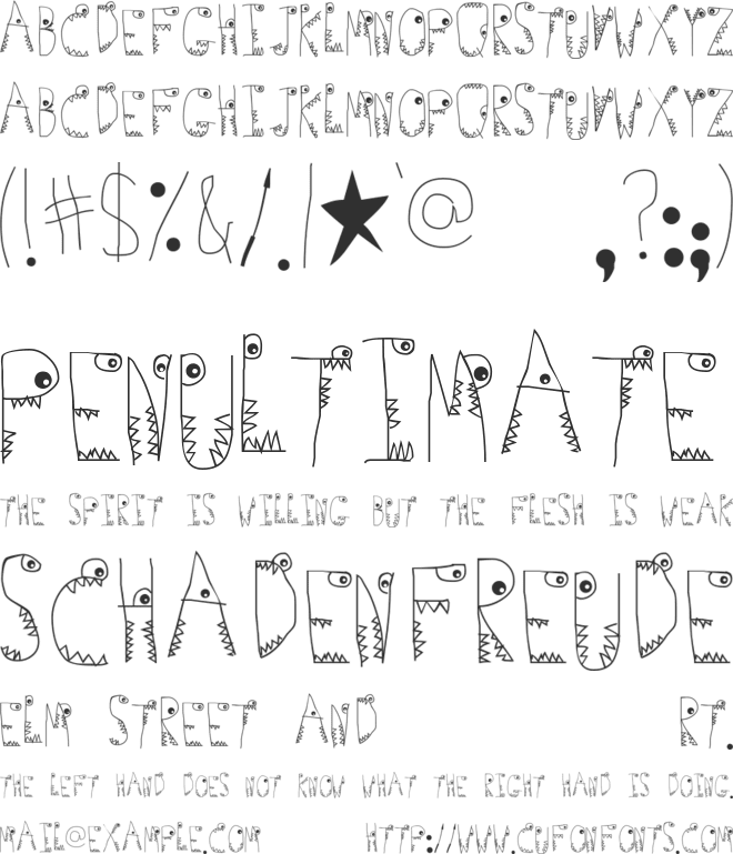Germs font preview