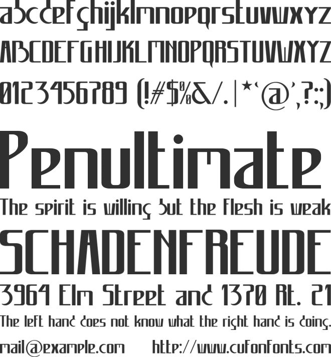 Carannorov font preview