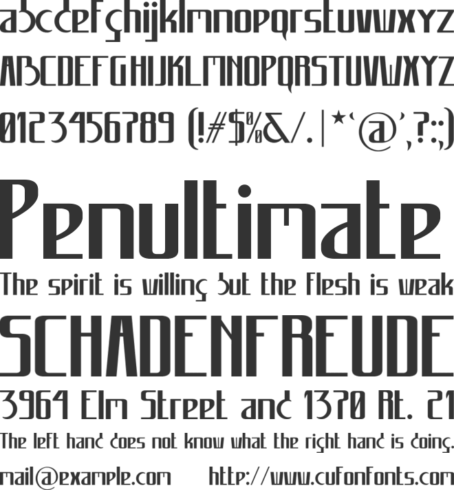 Carannorov font preview