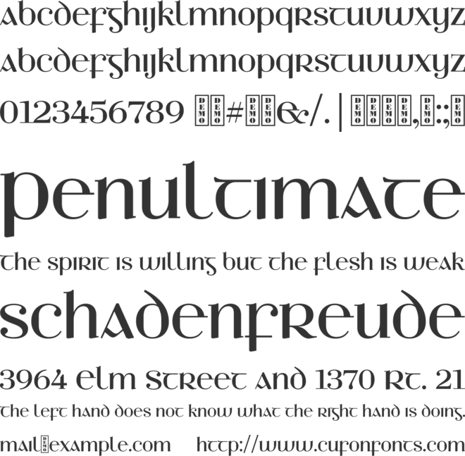 Ethlinn font preview