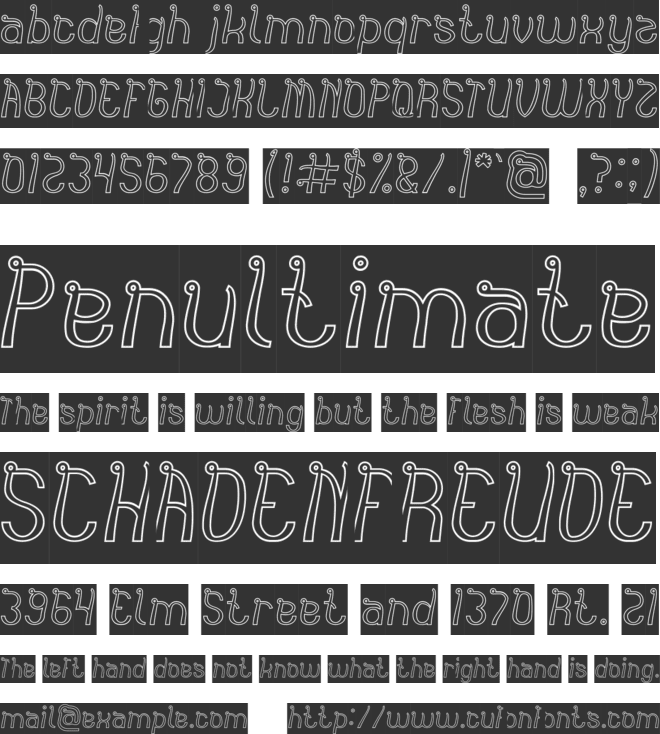 India Hair Style-Hollow-Inverse font preview