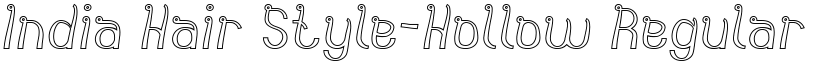 India Hair Style-Hollow Regular font