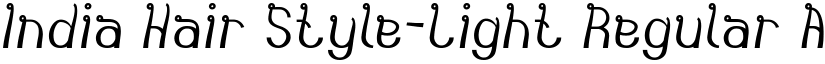 India Hair Style-Light Regular font