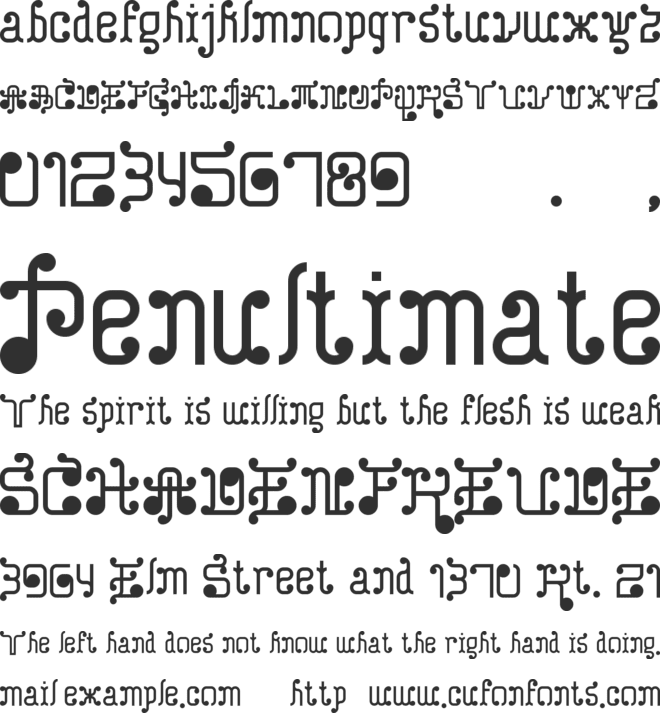Turk and Nusa font preview