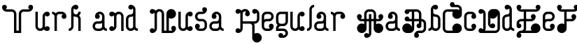 Turk and Nusa Regular font