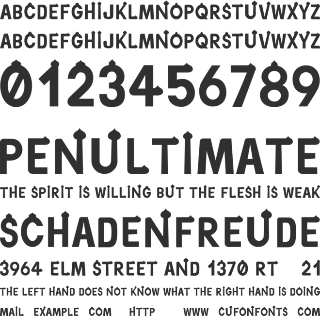 Orientypes font preview