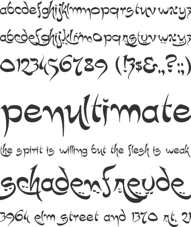 K22 Timbuctu font preview