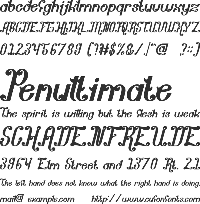 Pondok Ratu Intan font preview